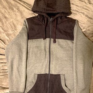 ‘Crivit’ design ( Europe) black-gray hoodie sherpa lined size L